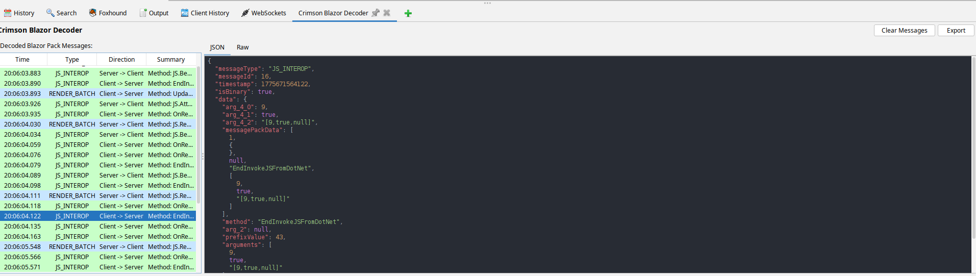 Crimson Blazor Decoder in ZAP